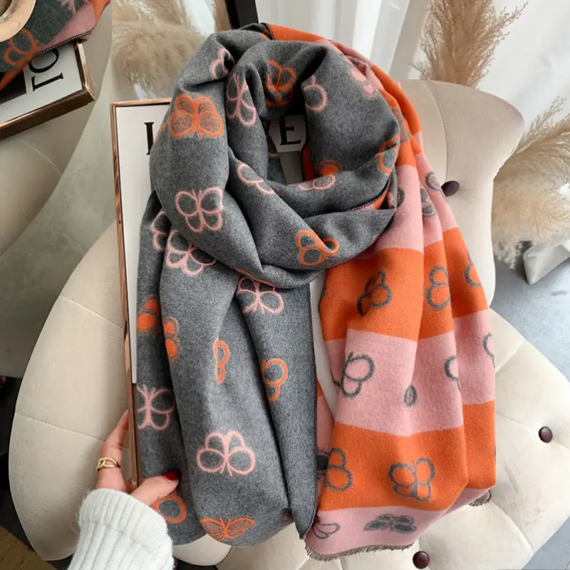Winter Warm Neck Shawl for Women Cashmere Blend - Image 9