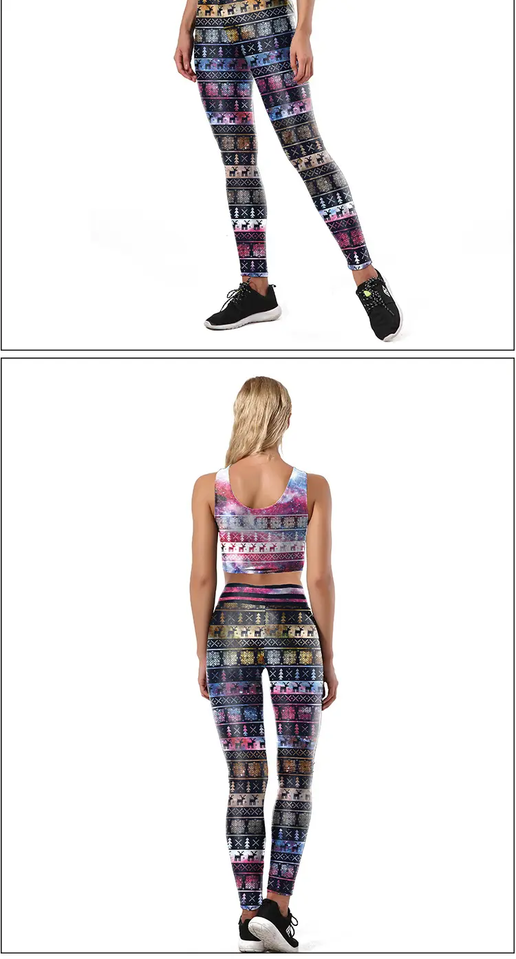 Digital Printed Starry Sky Snowflake Set Skirts Set — feature 10