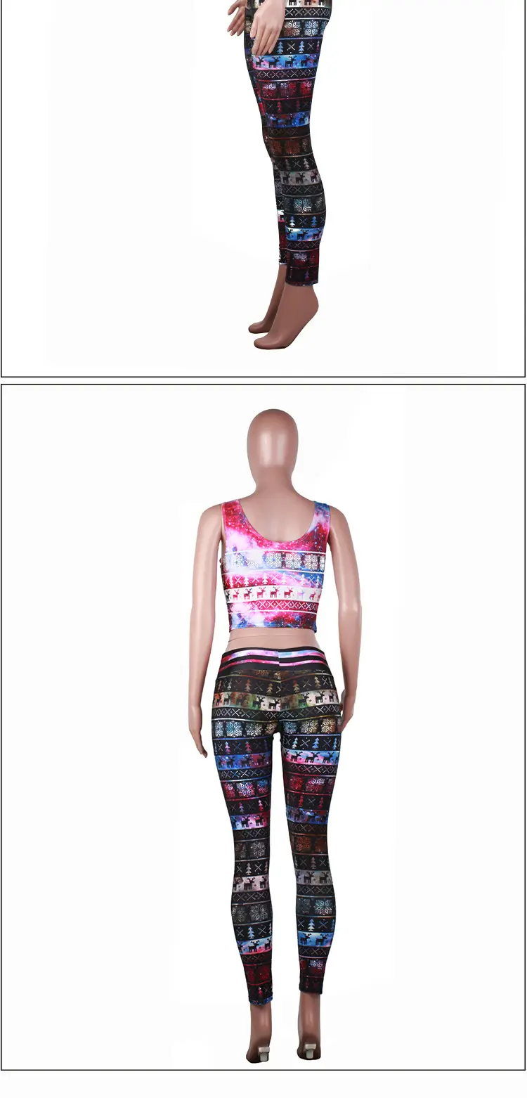 Digital Printed Starry Sky Snowflake Set Skirts Set — feature 12