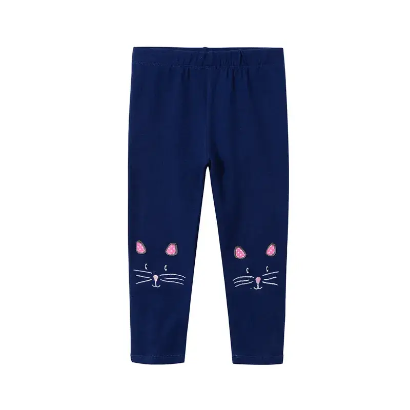 Cat Print Baby Girl Leggings Blue Spring Autumn - Image 6