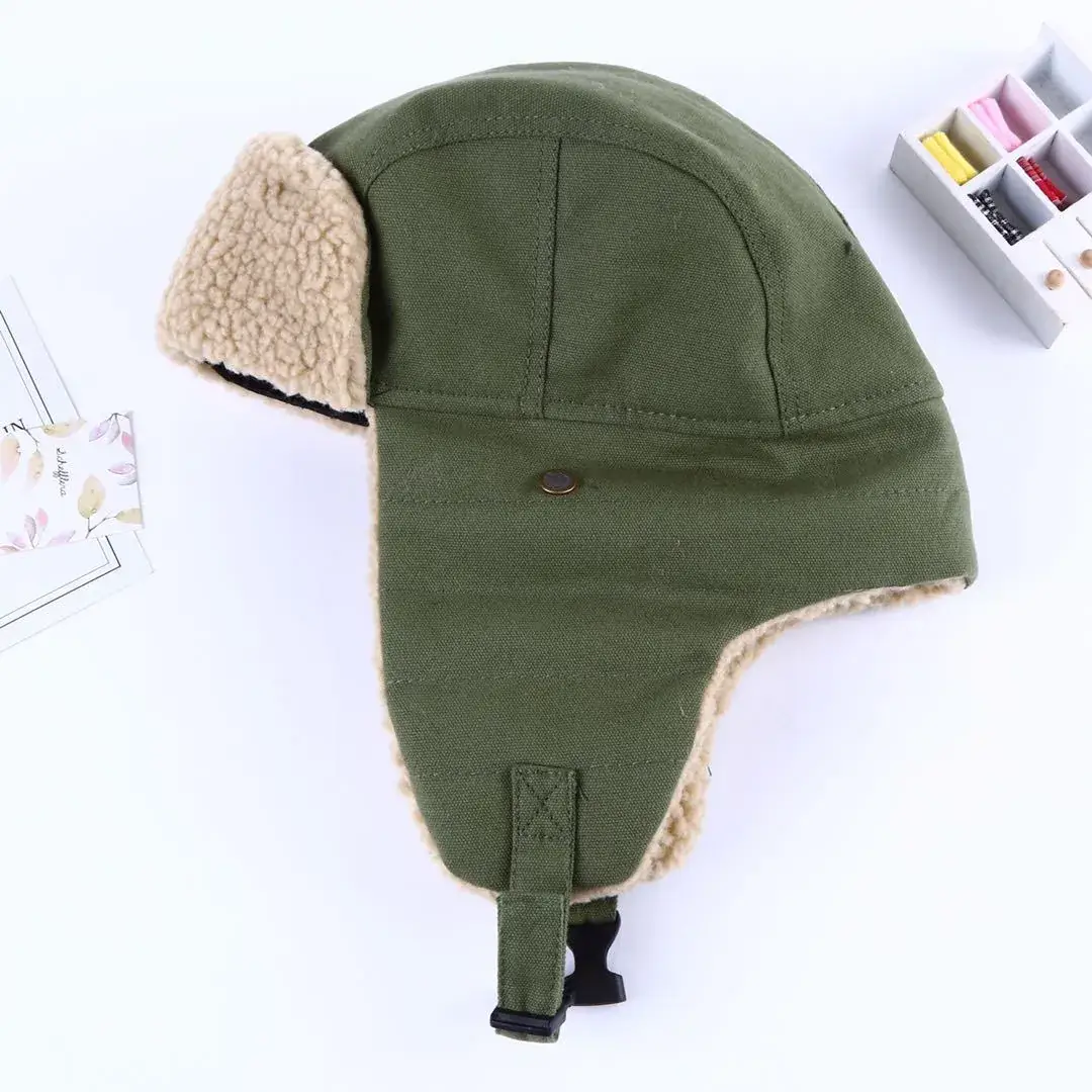 Men's Winter Ear Cap Warm Cotton Military Style - Image 8