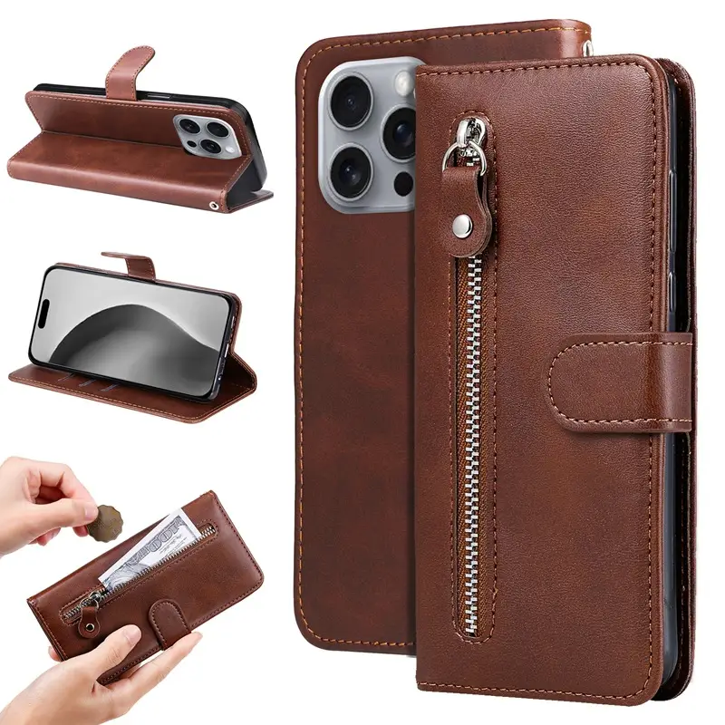 Red Zipper Phone Case for iPhone 17 Pro Calfskin - Image 9
