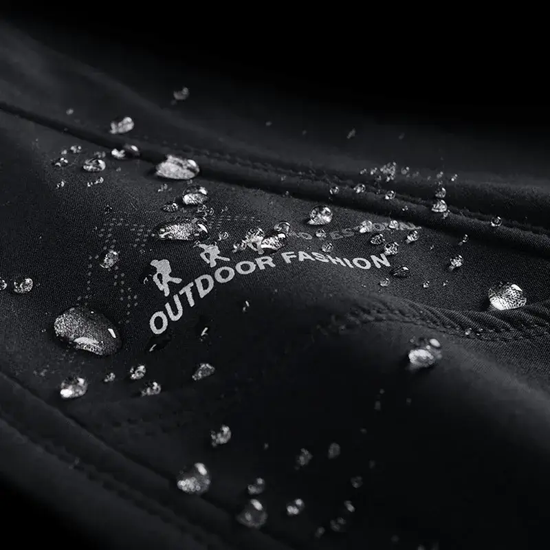 Men Black Fleece Lined Waterproof Ski Pants - Image 9