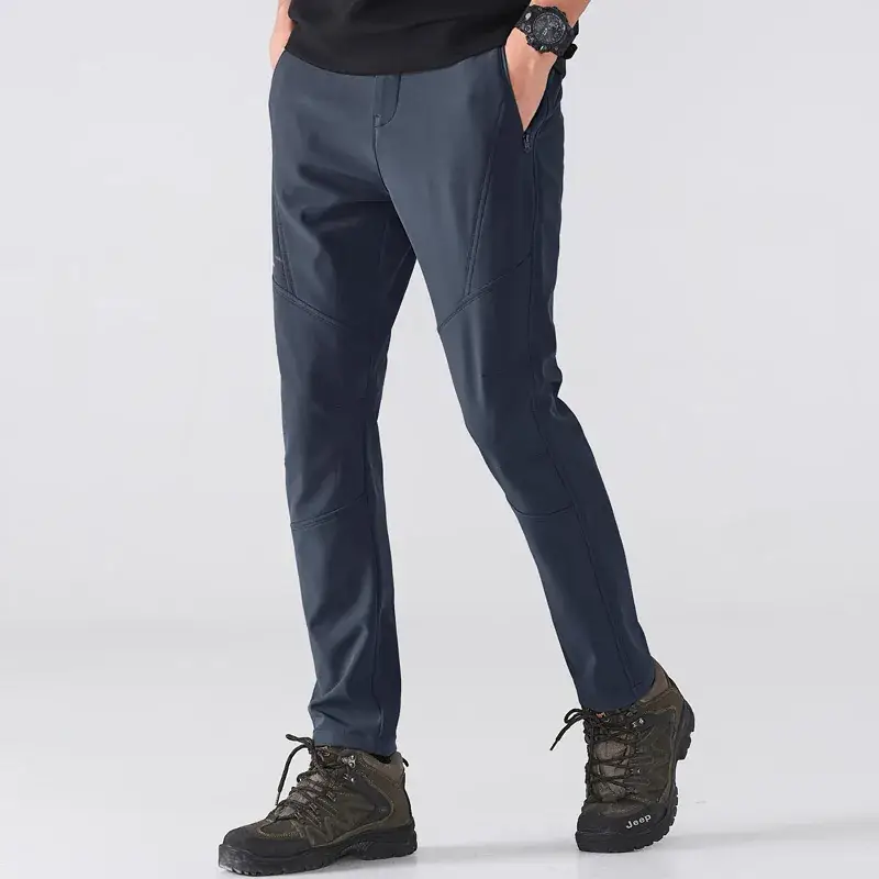 Men Black Fleece Lined Waterproof Ski Pants - Image 3