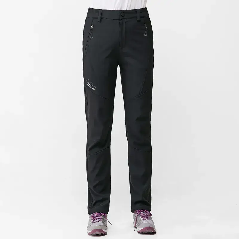 Men Black Fleece Lined Waterproof Ski Pants - Image 4