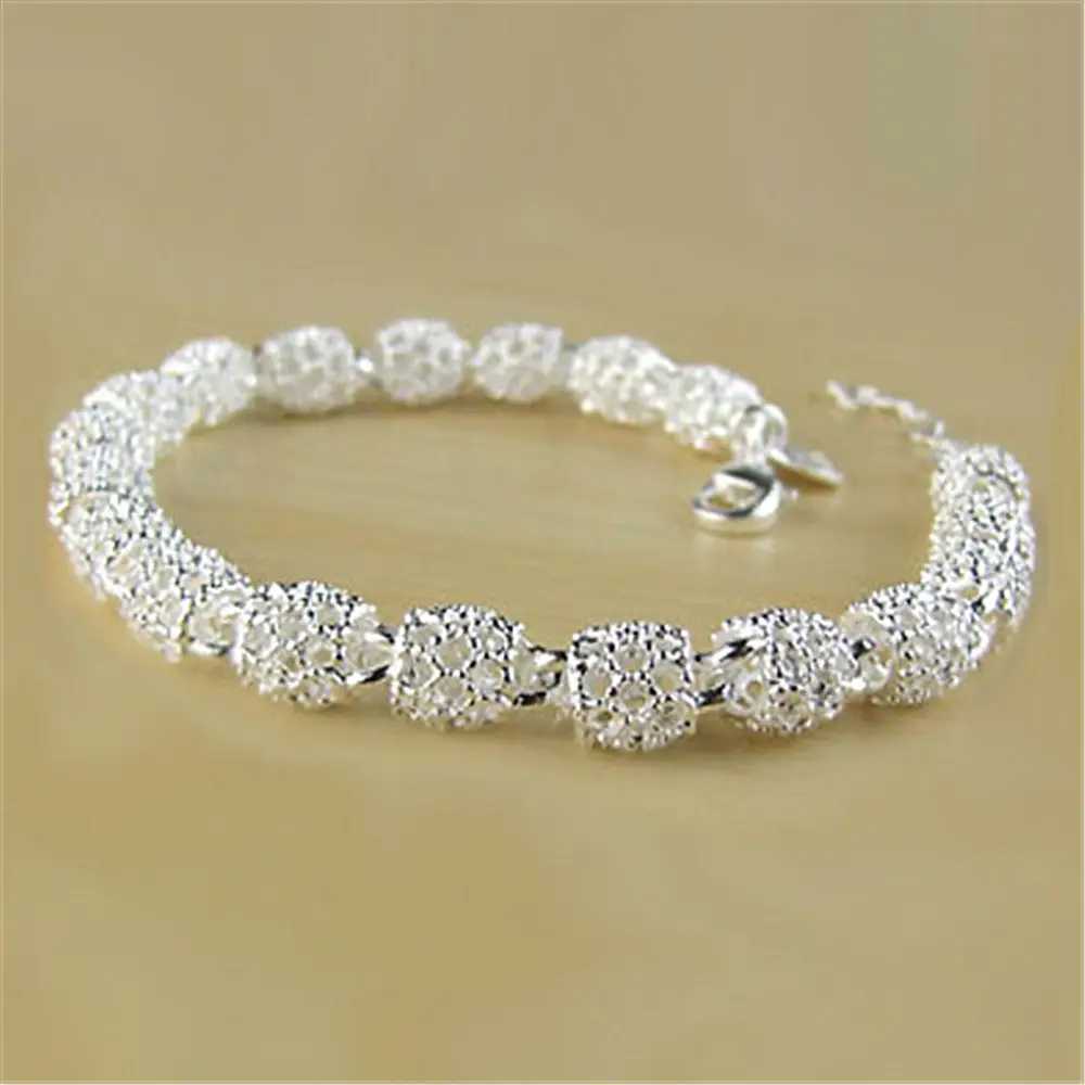 Silver Lace Bracelet 19cm Extension Chain - Image 3