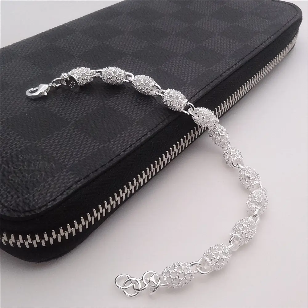 Silver Lace Bracelet 19cm Extension Chain — feature 13