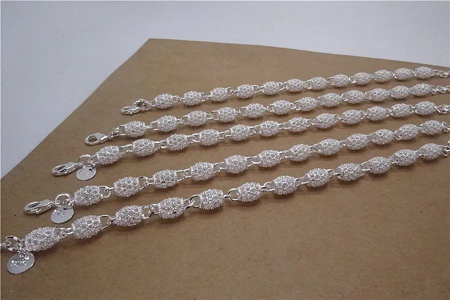 Silver Lace Bracelet 19cm Extension Chain — feature 24