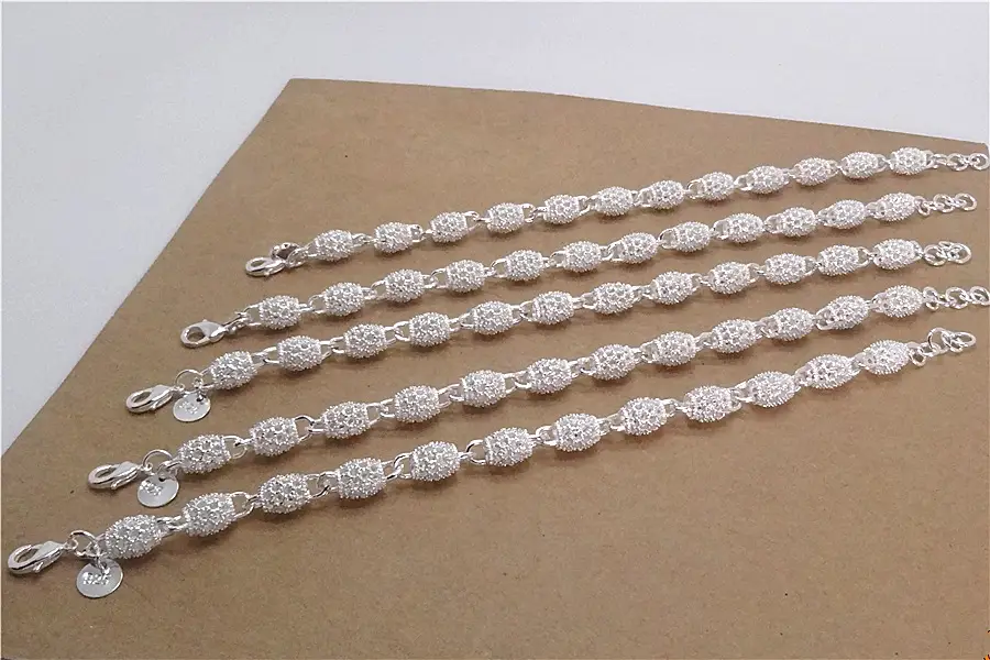 Silver Lace Bracelet 19cm Extension Chain — feature 25
