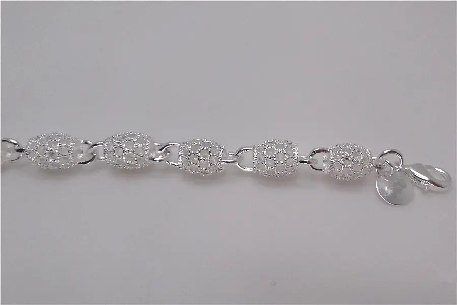 Silver Lace Bracelet 19cm Extension Chain — feature 29