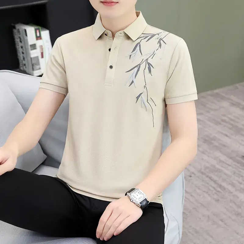 Men's Green Polo Shirt with Black Trim - Image 39