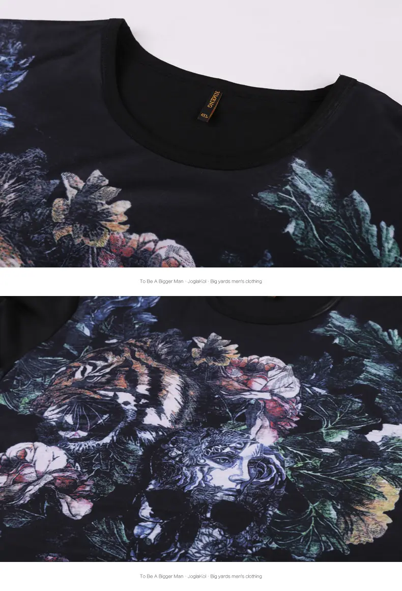 Bi Meng Large Size Printed Long Sleeve T-Shirt — feature 12