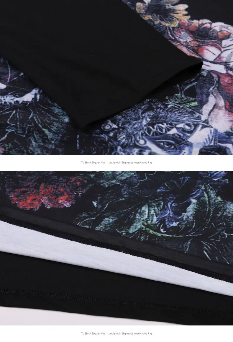 Bi Meng Large Size Printed Long Sleeve T-Shirt — feature 13