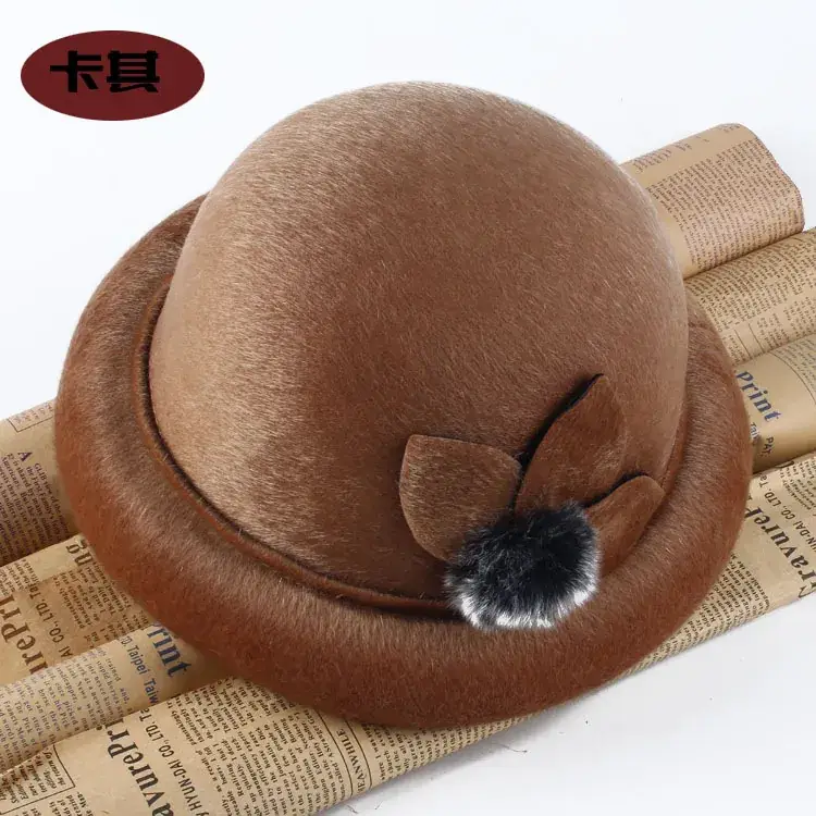 Red Faux Fur Hat for Women Winter Mother Hat Small