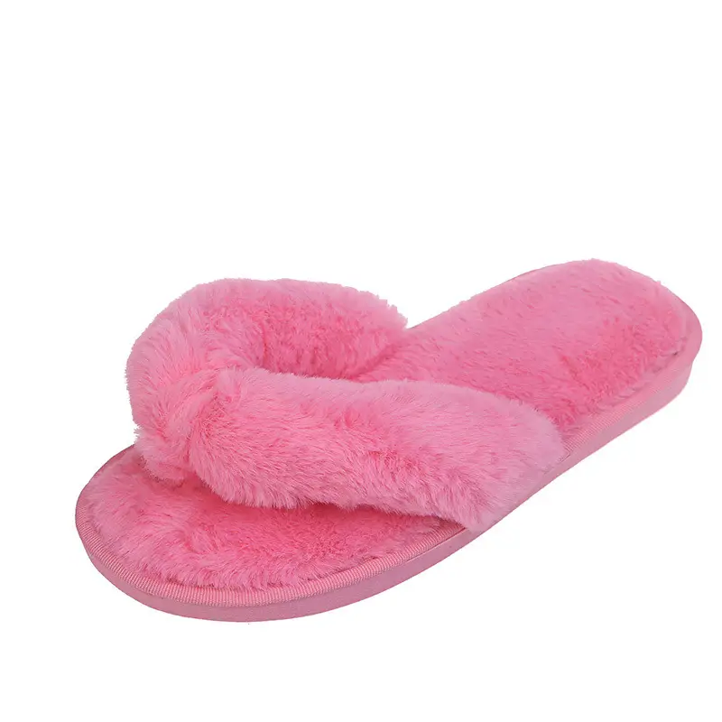 Cotton slippers women's thick-soled winter home indoor moon plush flip-flops fluffy slippers women's winter factory direct supply