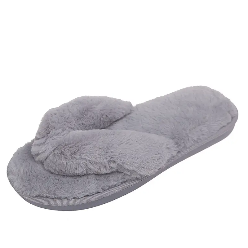 Cotton slippers women's thick-soled winter home indoor moon plush flip-flops fluffy slippers women's winter factory direct supply