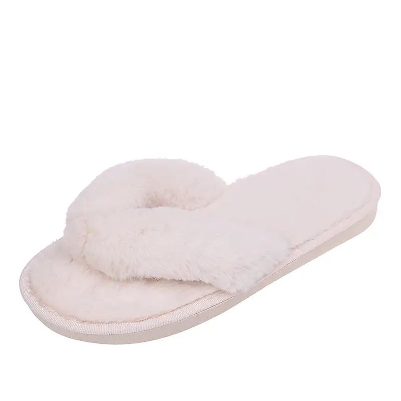 Cotton slippers women's thick-soled winter home indoor moon plush flip-flops fluffy slippers women's winter factory direct supply