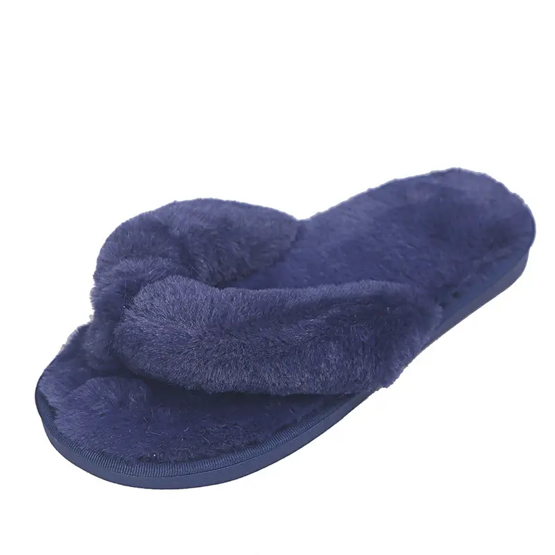Cotton slippers women's thick-soled winter home indoor moon plush flip-flops fluffy slippers women's winter factory direct supply