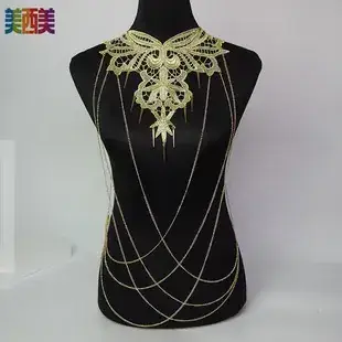 European American Vintage Body Chain Necklace Single Layer — feature 7