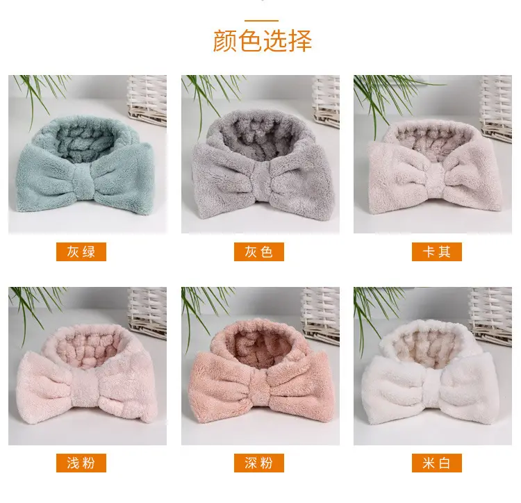 Japanese Style Fleece Headband with Bow for Women — feature 4