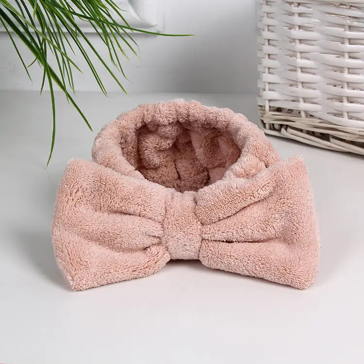 Japanese Style Fleece Headband with Bow for Women - Image 3