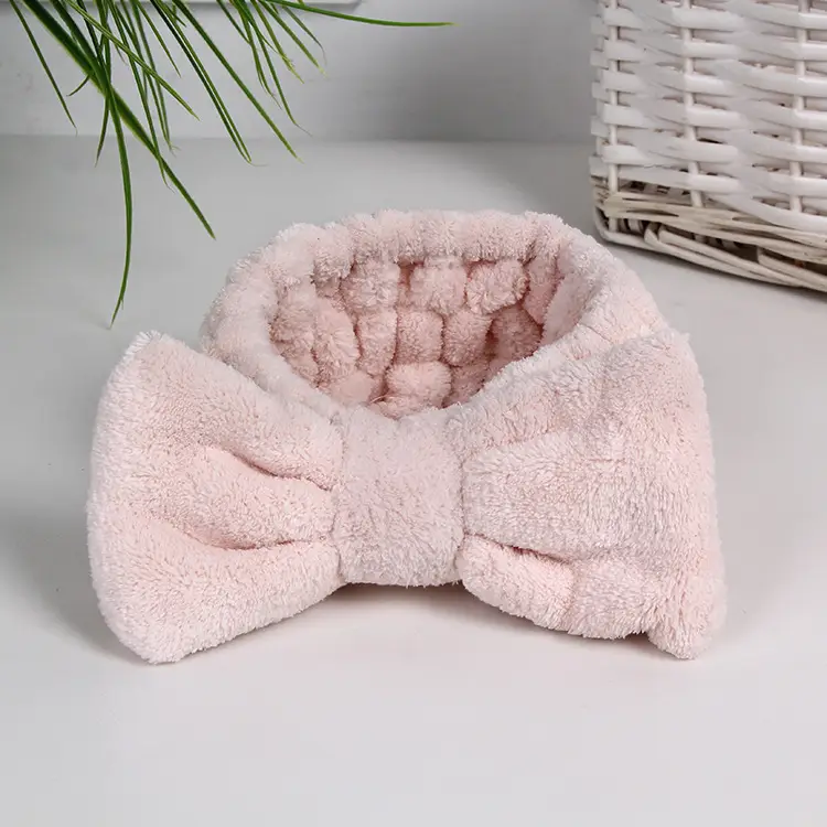 Japanese Style Fleece Headband with Bow for Women - Image 4
