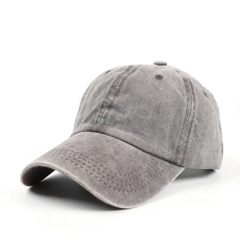 Washed Cotton Baseball Cap for Men Women Coral Curved Brim - Image 13