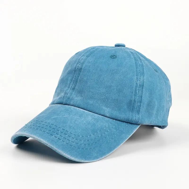Washed Cotton Baseball Cap for Men Women Coral Curved Brim - Image 14
