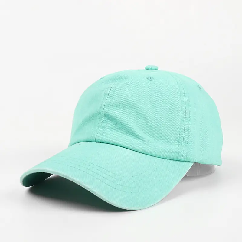 Washed Cotton Baseball Cap for Men Women Coral Curved Brim - Image 15