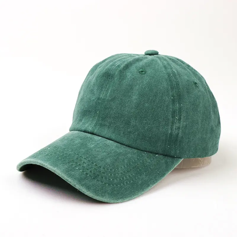 Washed Cotton Baseball Cap for Men Women Coral Curved Brim - Image 18
