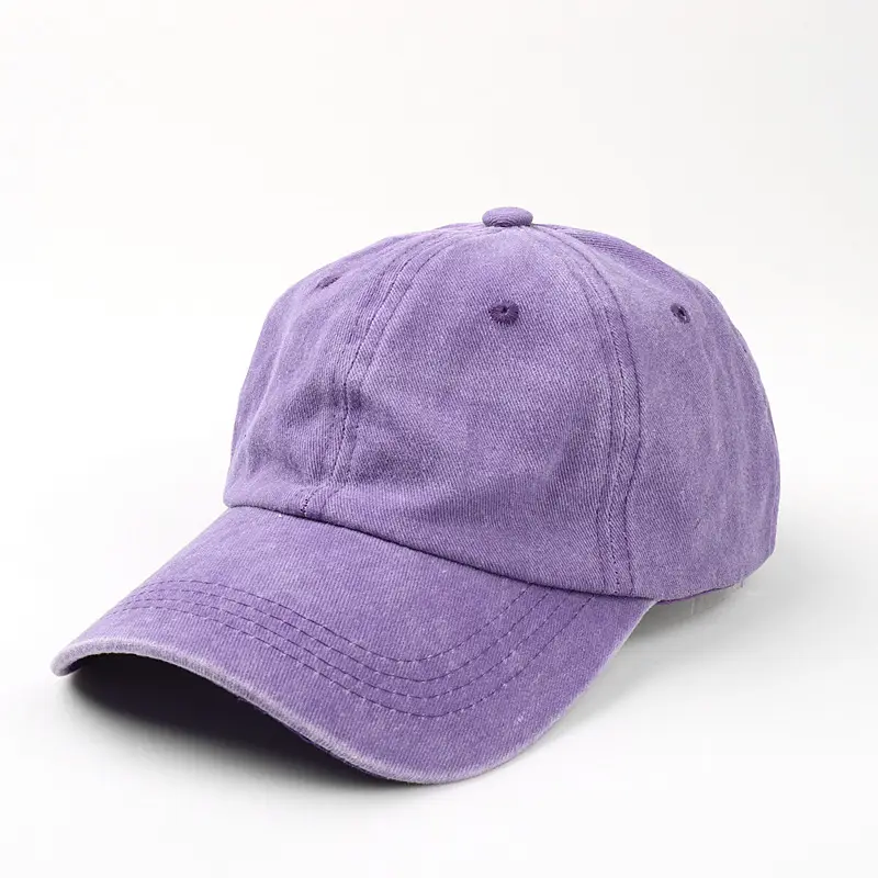 Washed Cotton Baseball Cap for Men Women Coral Curved Brim - Image 19