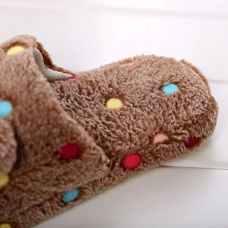 2020 Autumn and Winter New Cotton Slippers for Women, Couple Style, Bowknot Cotton Floor Slippers, Warm, Comfortable, Non-Slip, Home Leisure