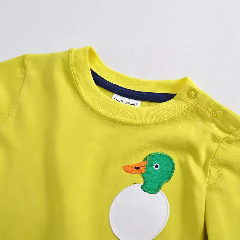 New Kids Long Sleeve T-Shirt Yellow Spring Autumn - Image 3