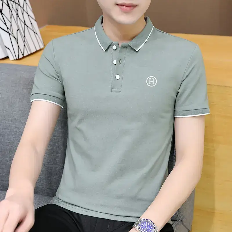 Men's White Polo T-Shirt Short Sleeve Casual Wear - Image 33