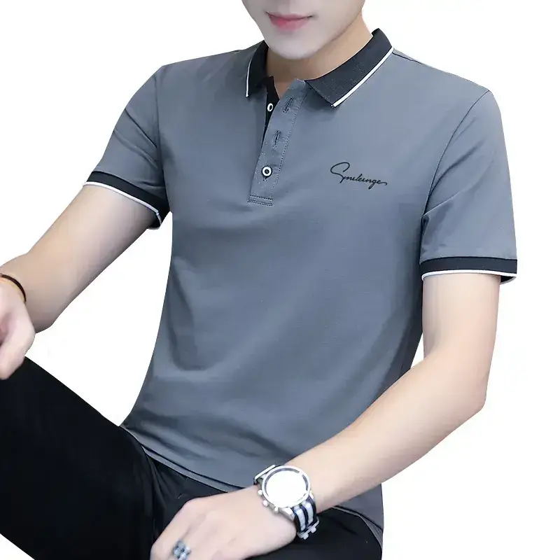 Men's White Polo T-Shirt Short Sleeve Casual Wear - Image 35
