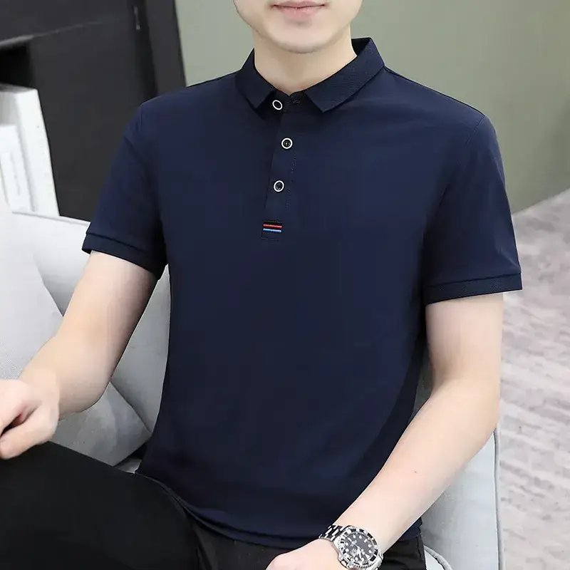Men's White Polo T-Shirt Short Sleeve Casual Wear - Image 4