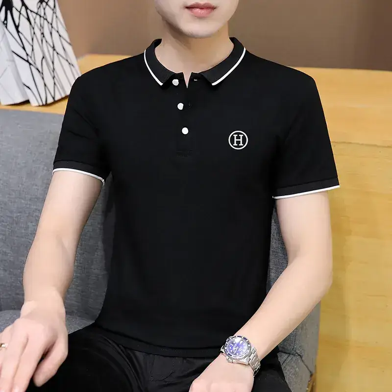 Men's White Polo T-Shirt Short Sleeve Casual Wear - Image 9