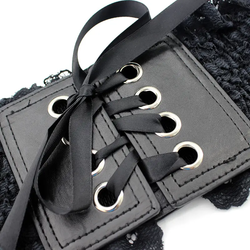 Black Lace Girdle Waist Belt for Women