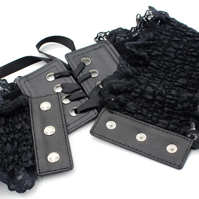 Black Lace Girdle Waist Belt for Women
