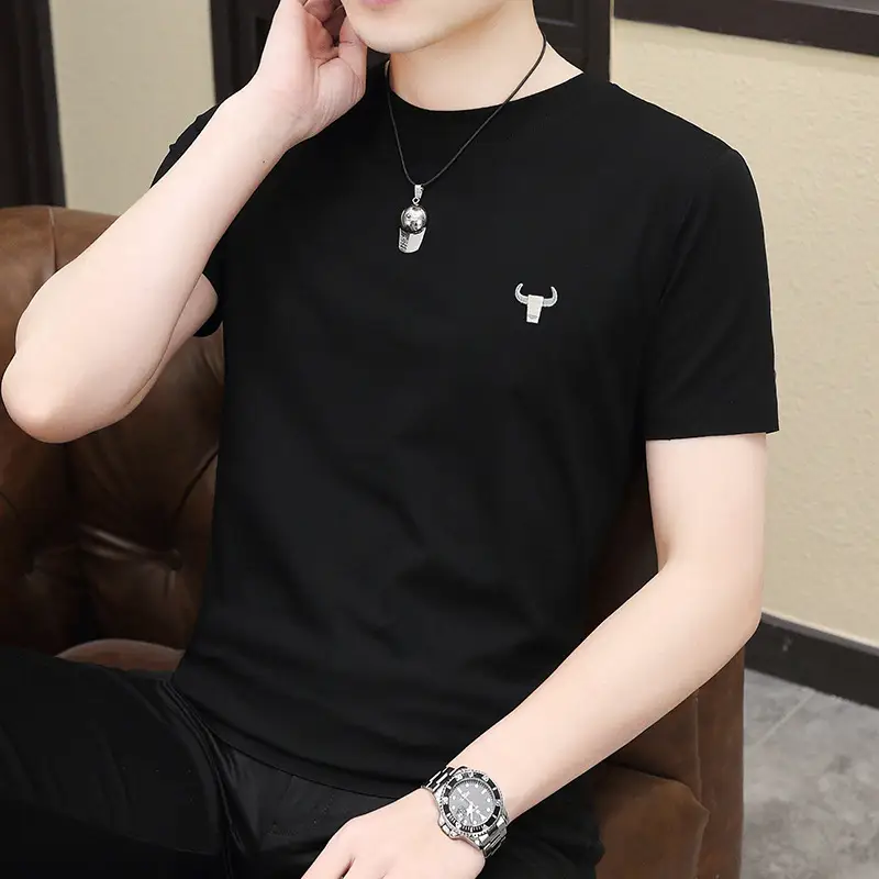 Men's 2024 Green Short Sleeve T-Shirt Round Neck Casual Summer Wear - Image 12