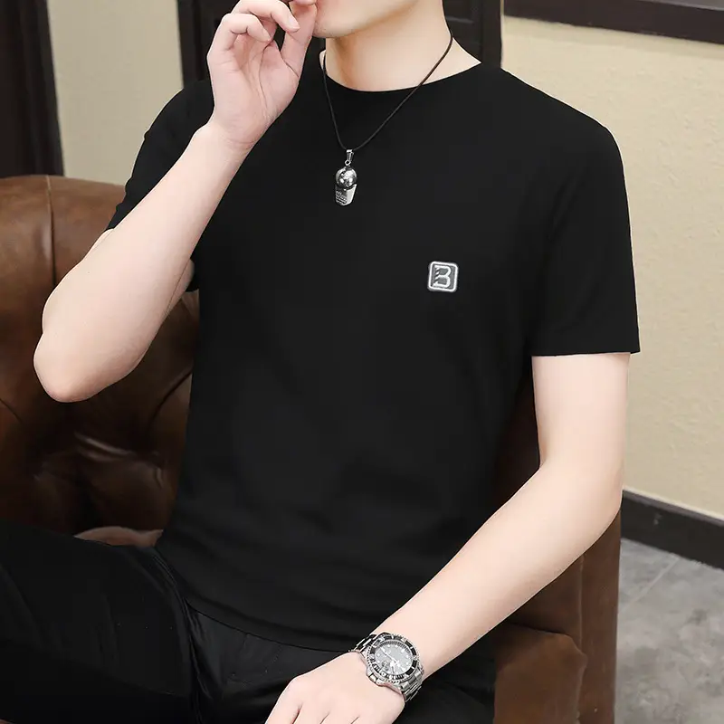 Men's 2024 Green Short Sleeve T-Shirt Round Neck Casual Summer Wear - Image 17