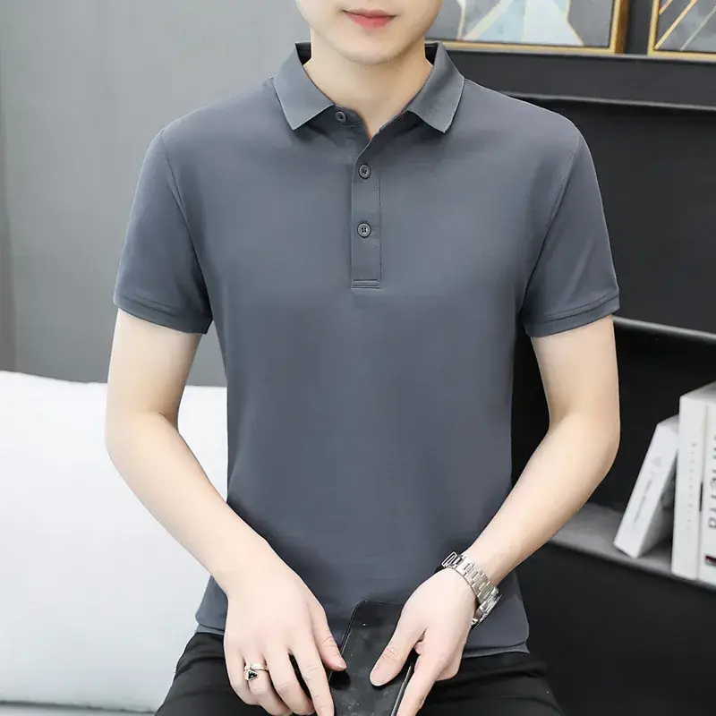 Men's Beige Polo T-Shirt 2025 Casual Base Top - Image 16