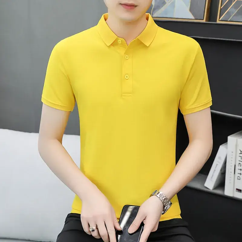 Men's Beige Polo T-Shirt 2025 Casual Base Top - Image 17