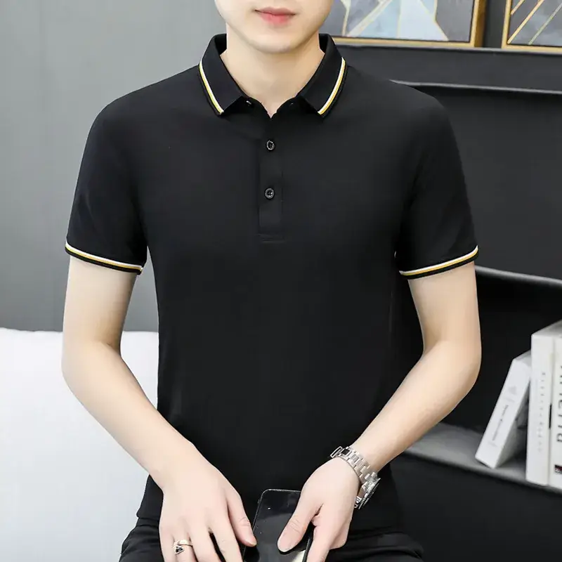 Men's Beige Polo T-Shirt 2025 Casual Base Top - Image 12