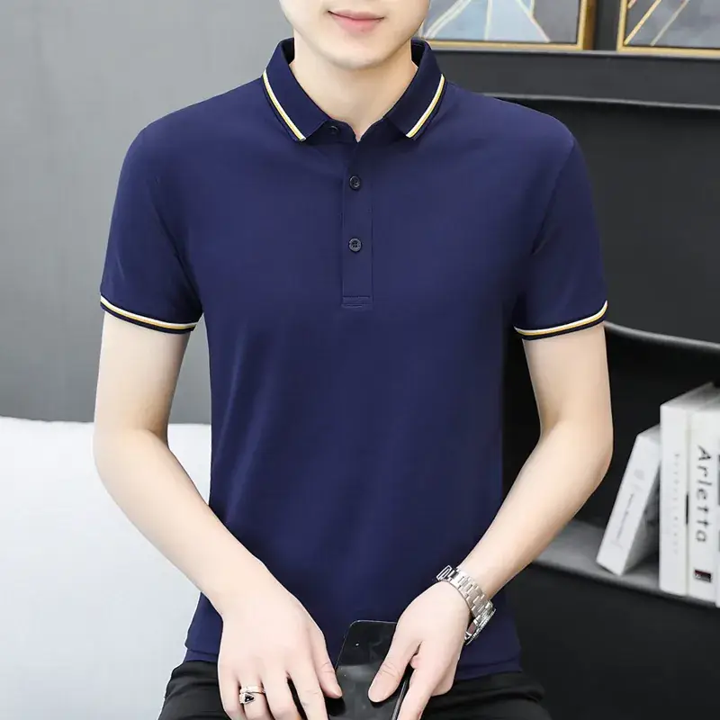 Men's Beige Polo T-Shirt 2025 Casual Base Top - Image 13