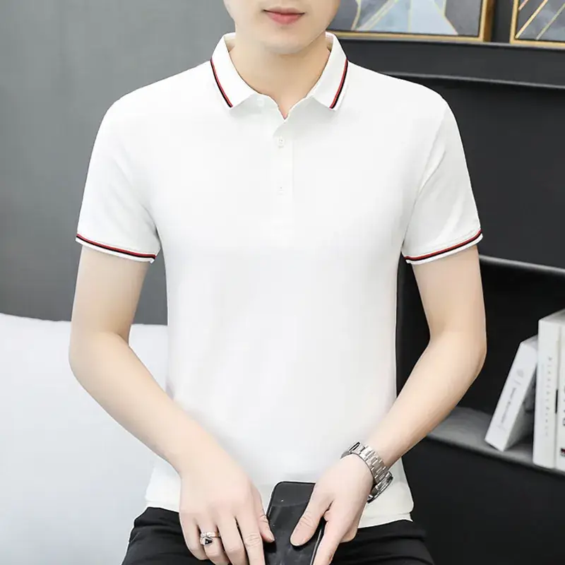 Men's Beige Polo T-Shirt 2025 Casual Base Top - Image 14