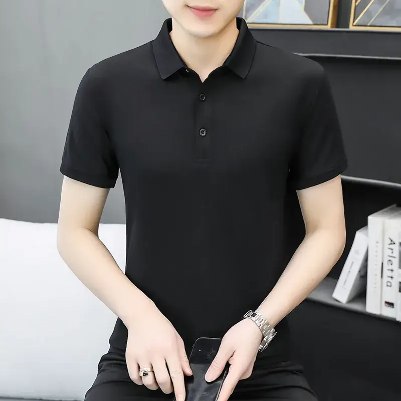 Men's Beige Polo T-Shirt 2025 Casual Base Top - Image 5