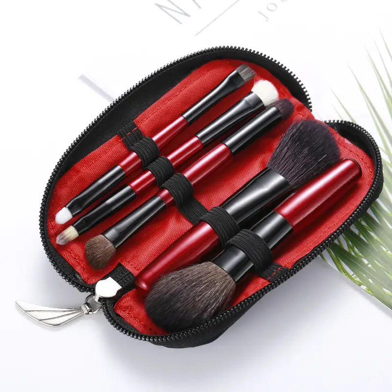 Mini Wool Makeup Brush Set for Beginners Portable - Image 2