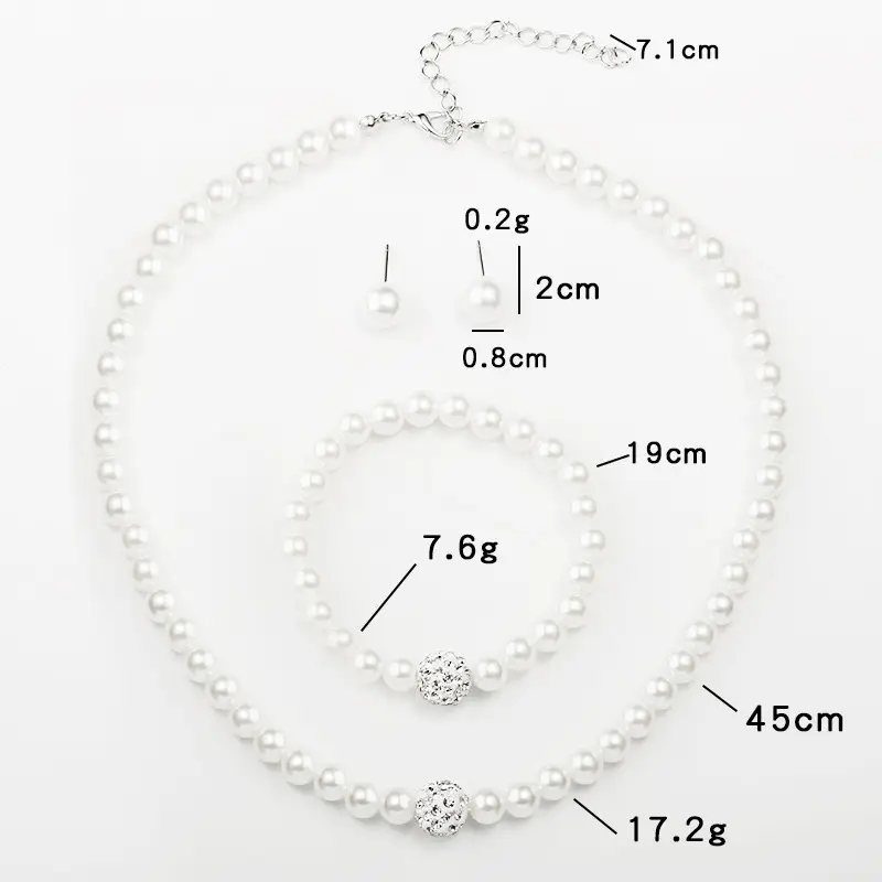 White Pearl Multi Layered Necklace with Earrings Set for Women — feature 3
