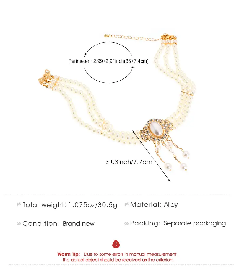 White Pearl Multi Layered Necklace with Earrings Set for Women — feature 6